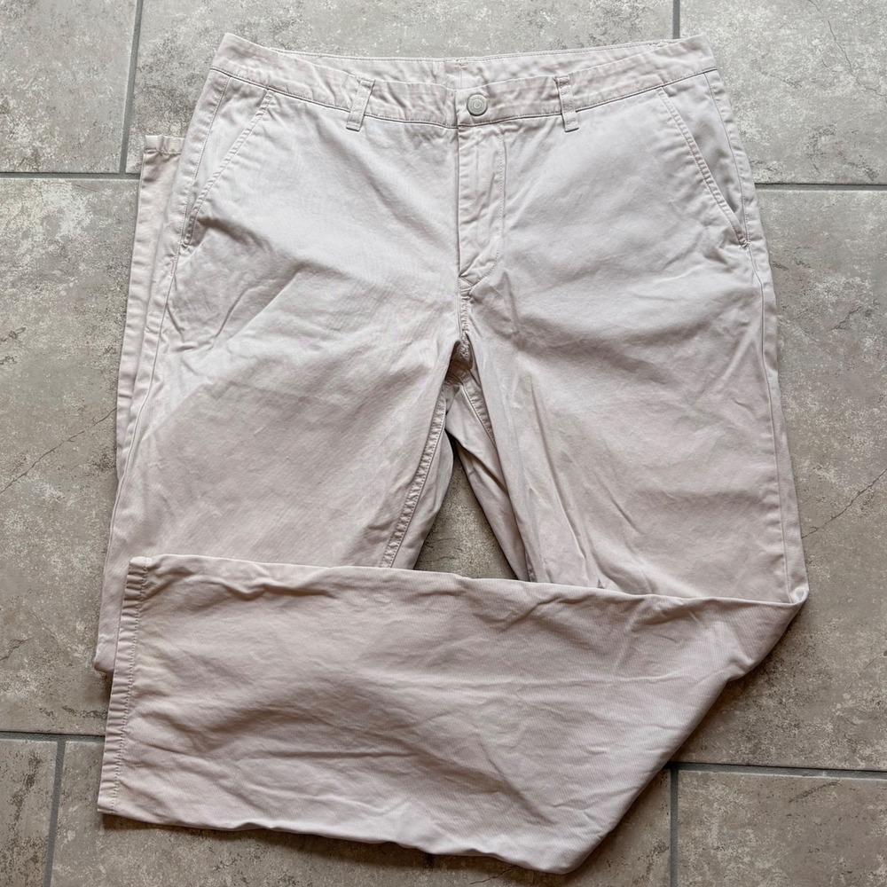 Bonobos Washed Chinos Mens 36x34 Khaki Tan Straight Leg Pants RN128054